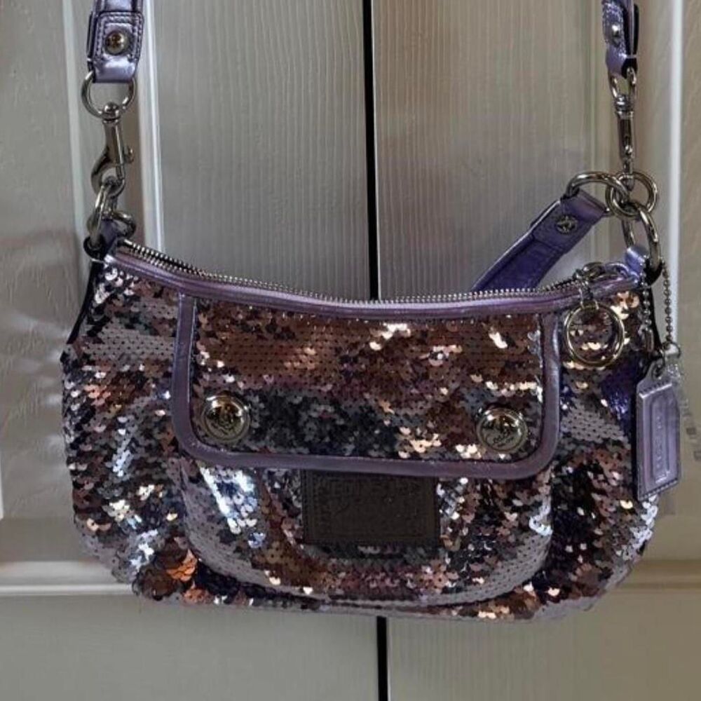 VINTAGE Coach Poppy Lilac “Groovy” Sequin Bag- NEW CONDITION!!